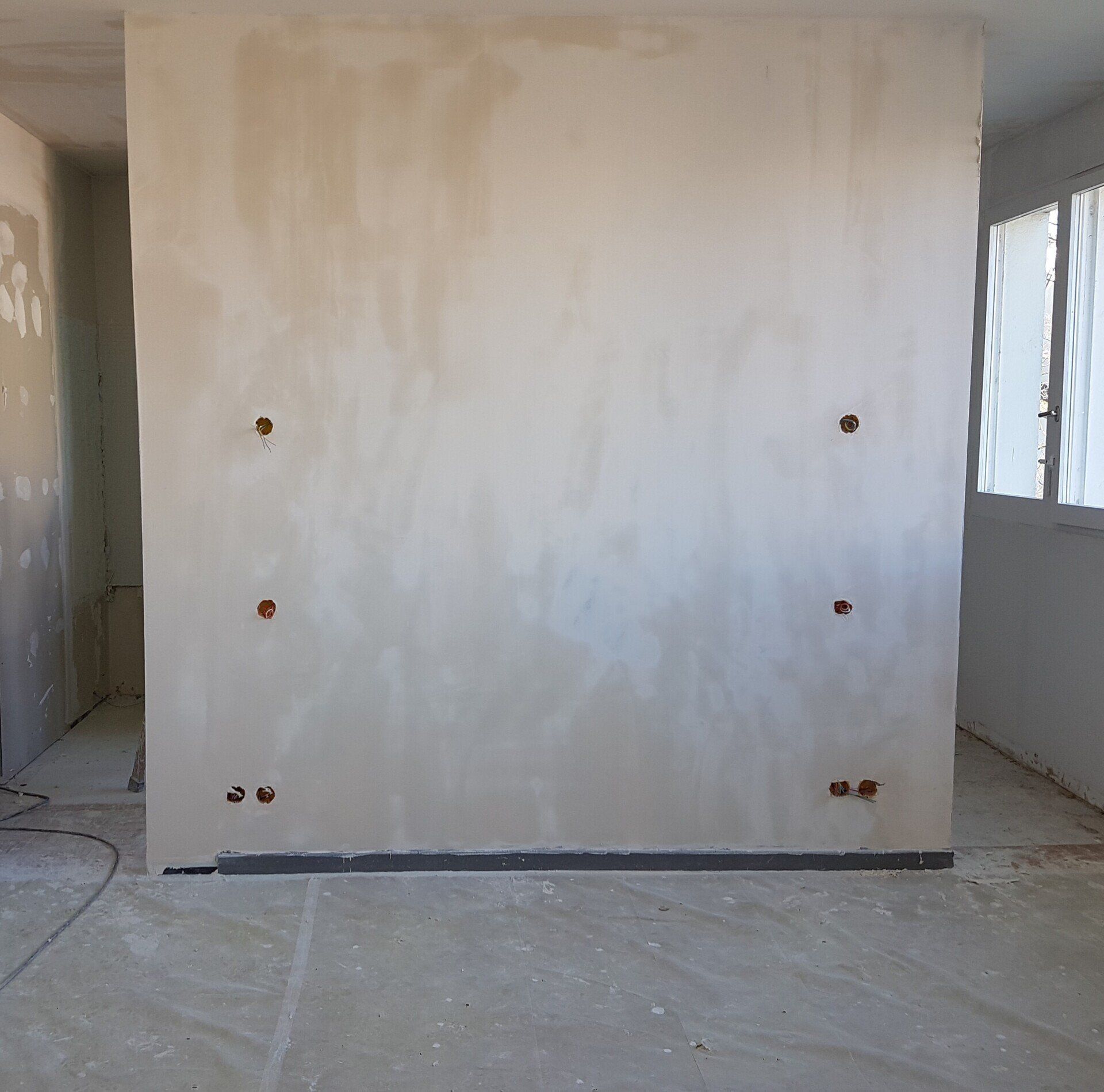 Enduit chambre avant