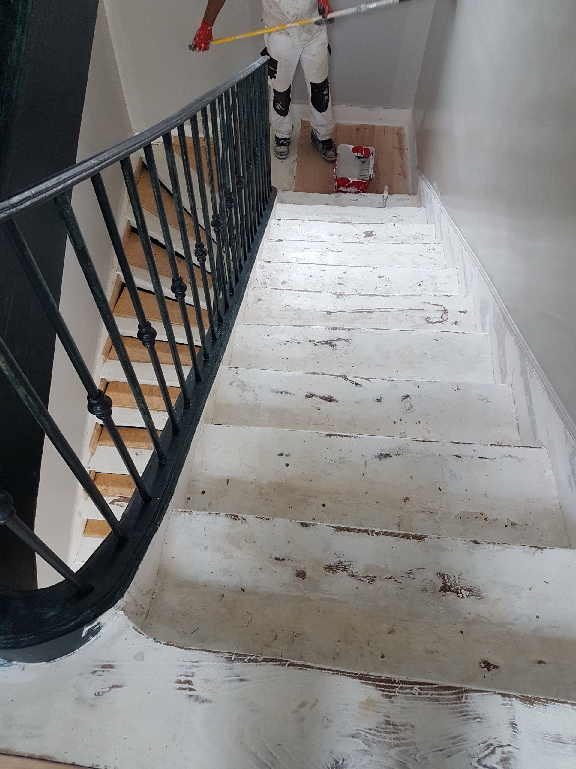 Rénovation escalier pendant