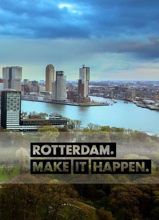 Een poster voor rotterdam die zegt maak het waar