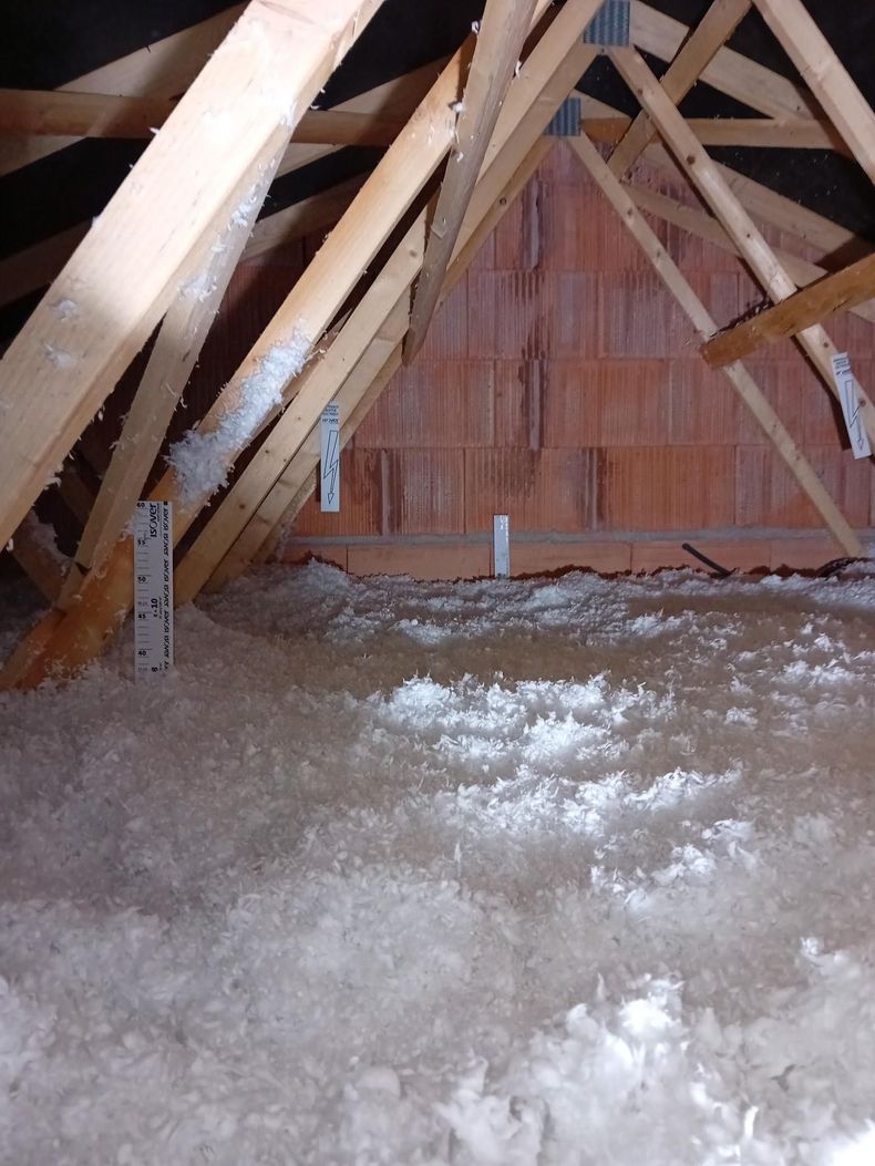 Isolation de combles soufflée sous-toiture