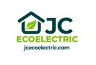 Logotipo de JJC EcoElectric con un icono de invernadero y una hoja, y el sitio web jcecoelectric.com.