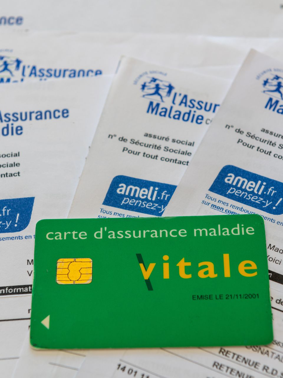 Carte Vitale et feuilles de soins