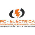 Logotipo: Raio laranja dentro de um oval cinza escuro;
