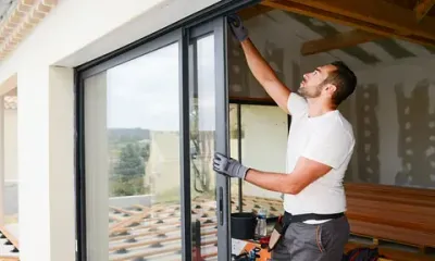 Installation von Glastür