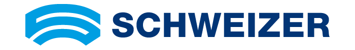 Schweizer Logo mit blauen geschwungenen Linien und dunkelblauem Text.