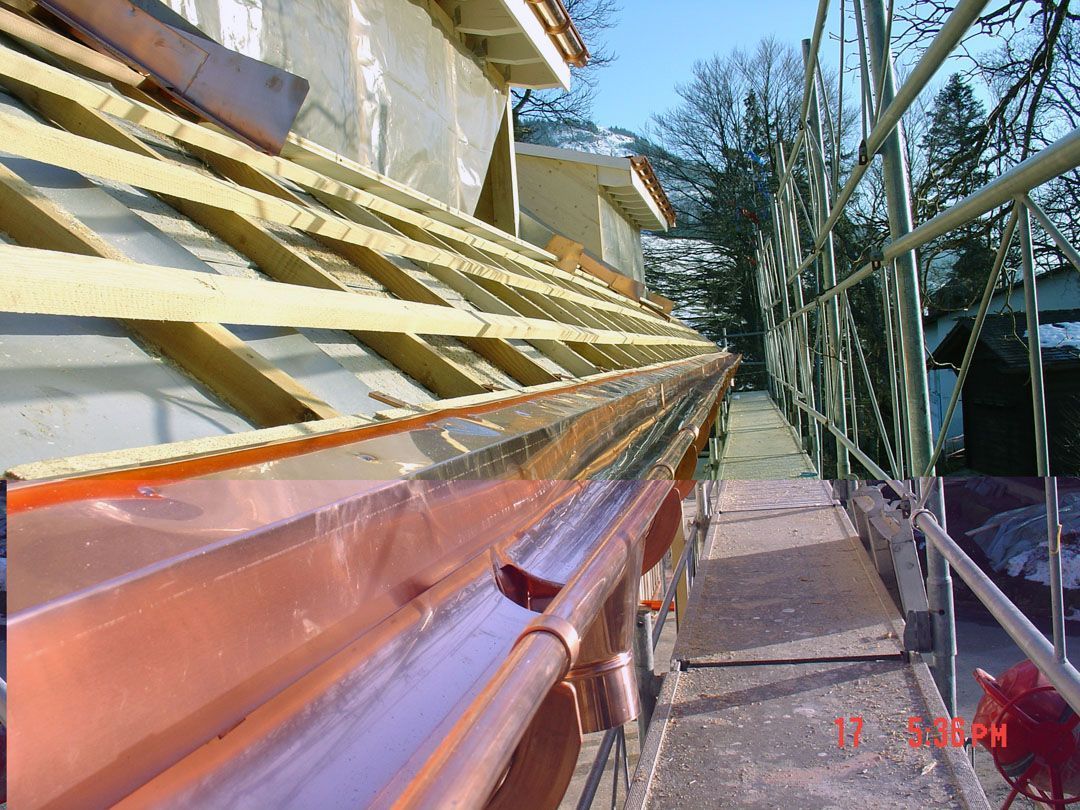 Einbau Regenrinne | Spenglerei, Flachdächer & Unterhalt | Egloff & König GmbH | Frauenfeld