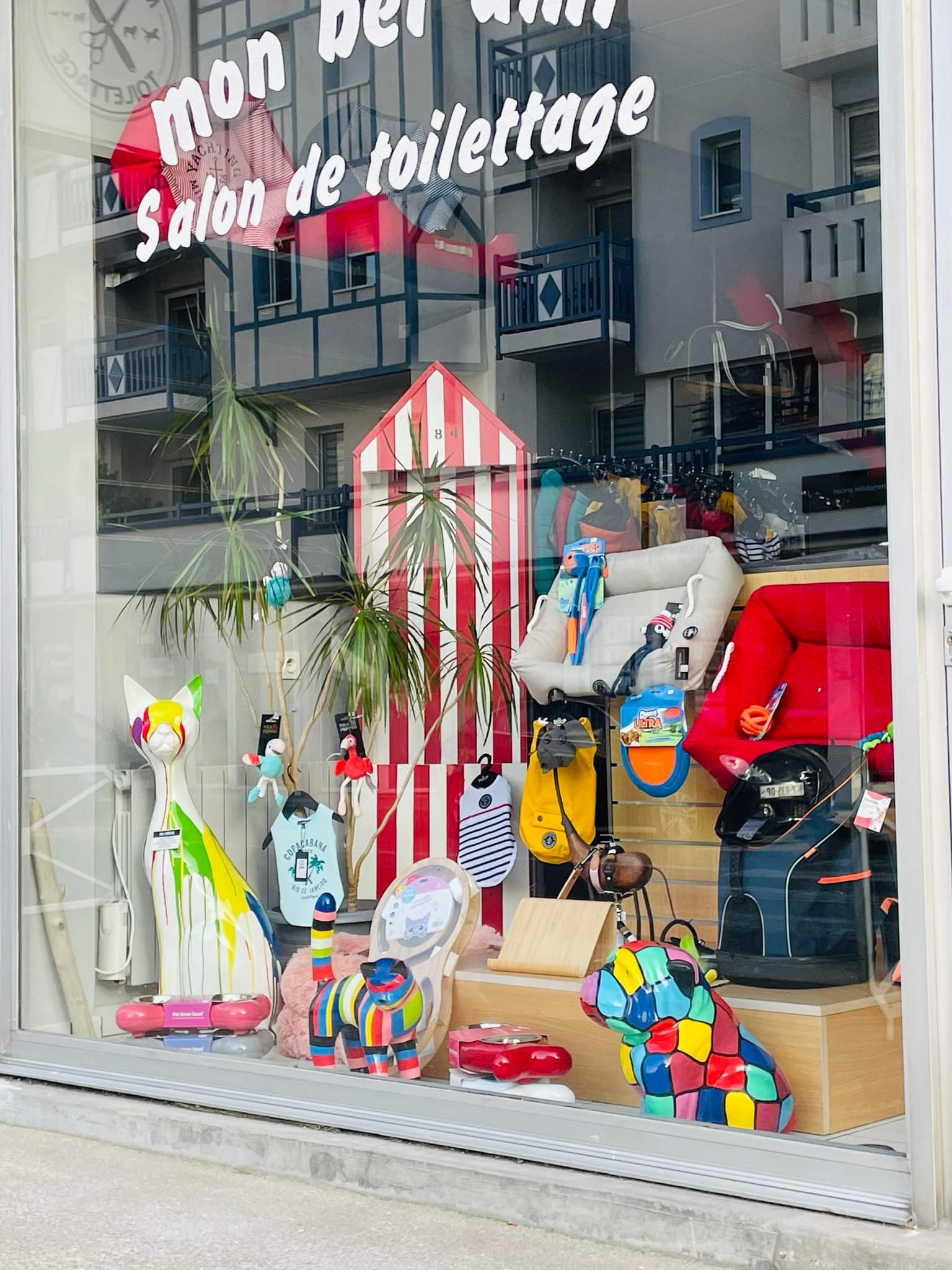 Vitrine salon de toilettage