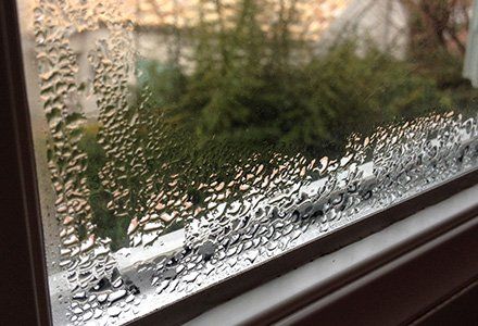 Condensation sur une fenêtre