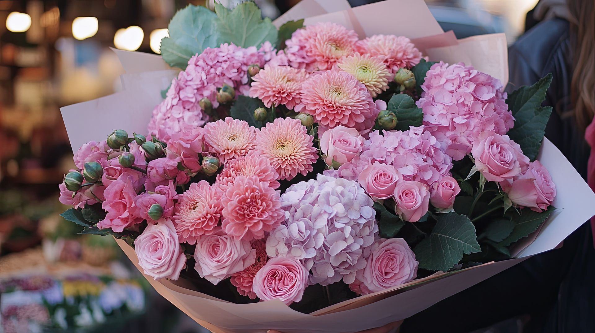 Un bouquet de fleurs couleur rose