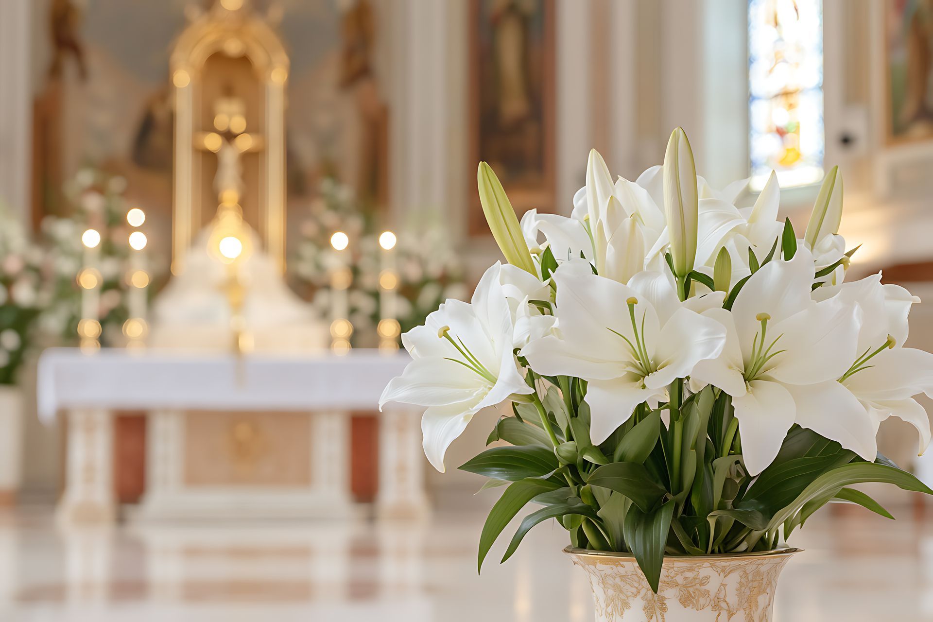 Bouquet de fleurs blanches