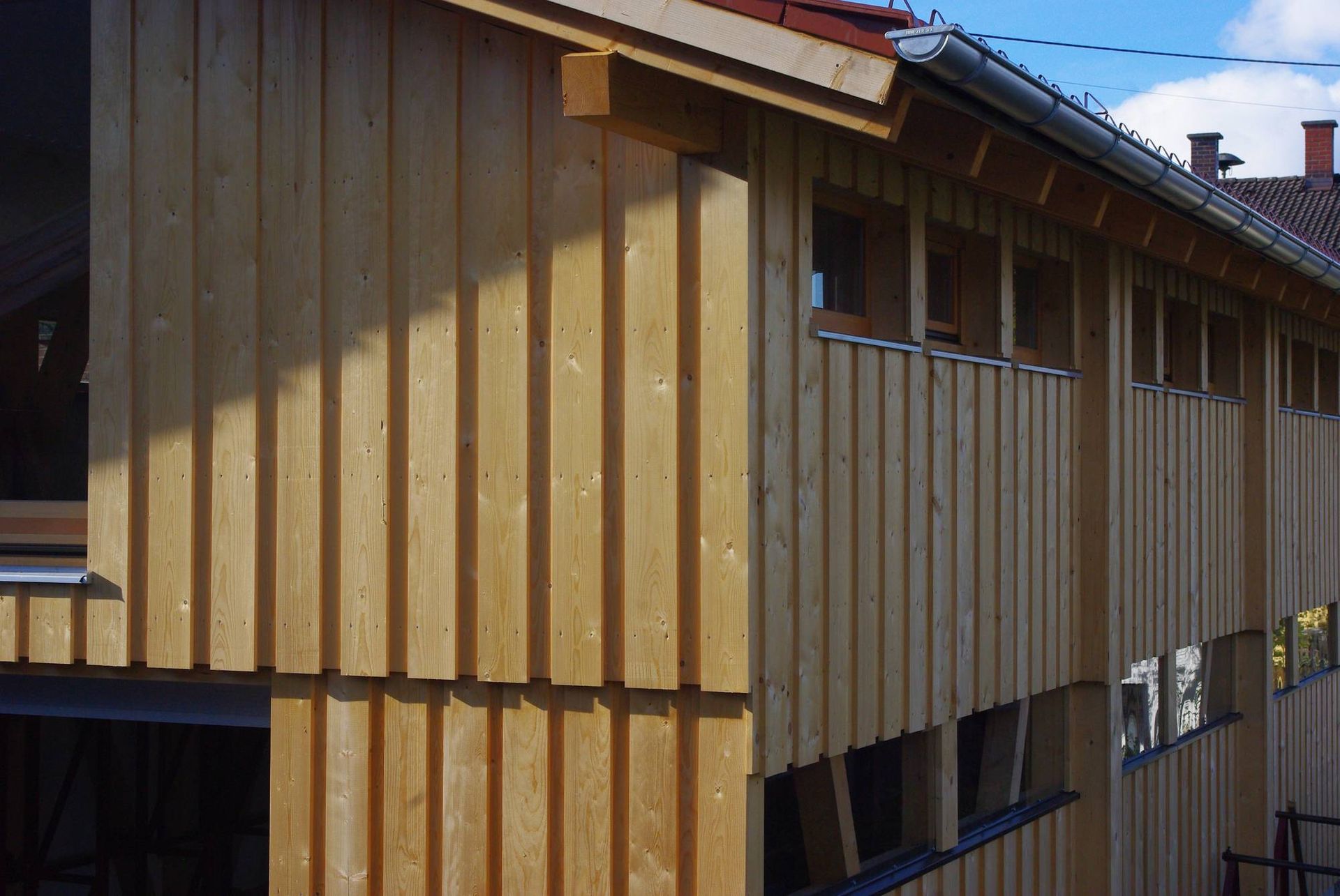 Ausschnitt einer Holzfassade