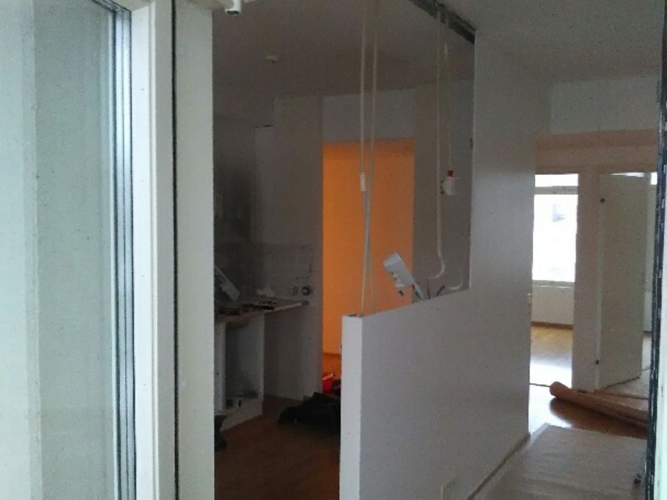 uudisrakentamista sisätiloissa