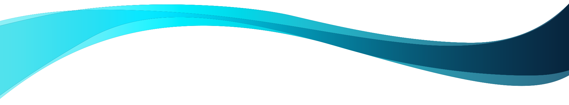 Abstraktes, blau-weißes, wellenförmiges Designelement mit Farbverlauf.