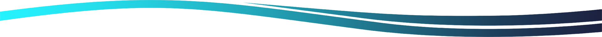 Abstraktes, blau-weißes, wellenförmiges Designelement mit Farbverlauf.