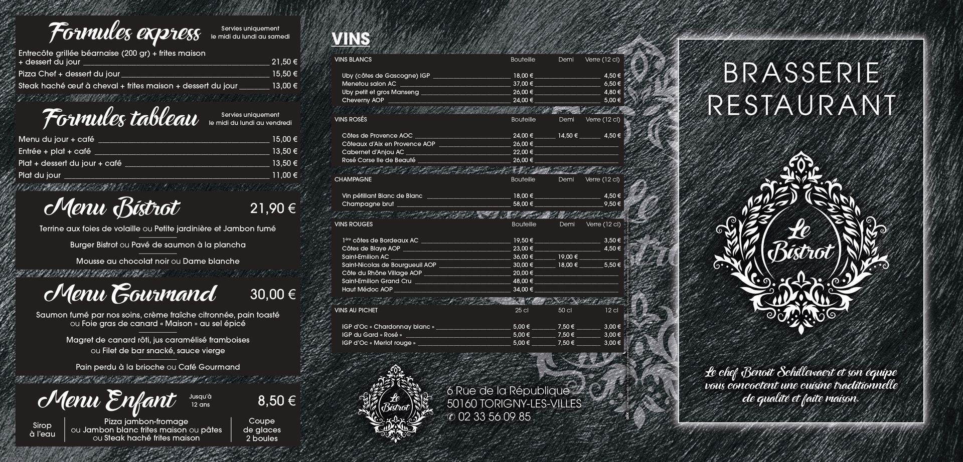 Carte menu - page 1