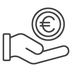 Icon Hand und Geld