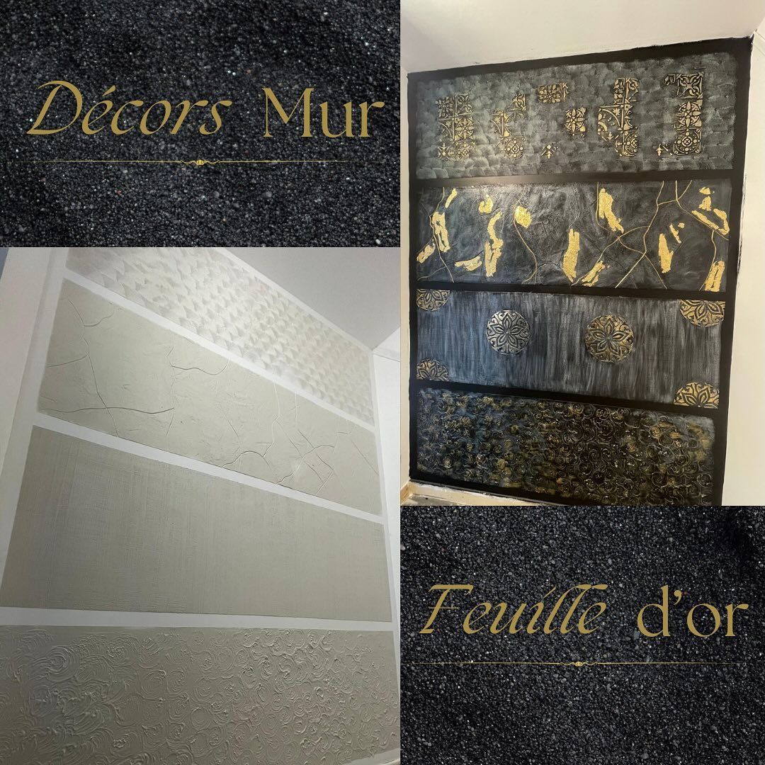 Des décorations sur un mur.