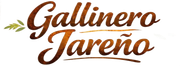 El logotipo "Gallinero Jare&ntilde;o" en color marr&oacute;n, con textura, tipograf&iacute;a serif.