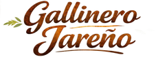 El logotipo "Gallinero Jareño" en color marrón, con textura, tipografía serif.