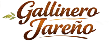 El logotipo "Gallinero Jare&ntilde;o" en color marr&oacute;n, con textura, tipograf&iacute;a serif.