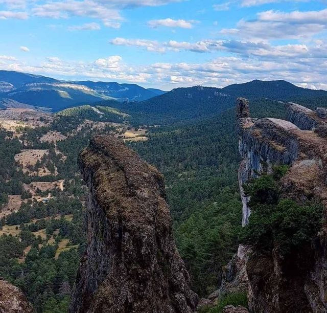 Hay una cascada en medio de un lago rodeado de árboles.