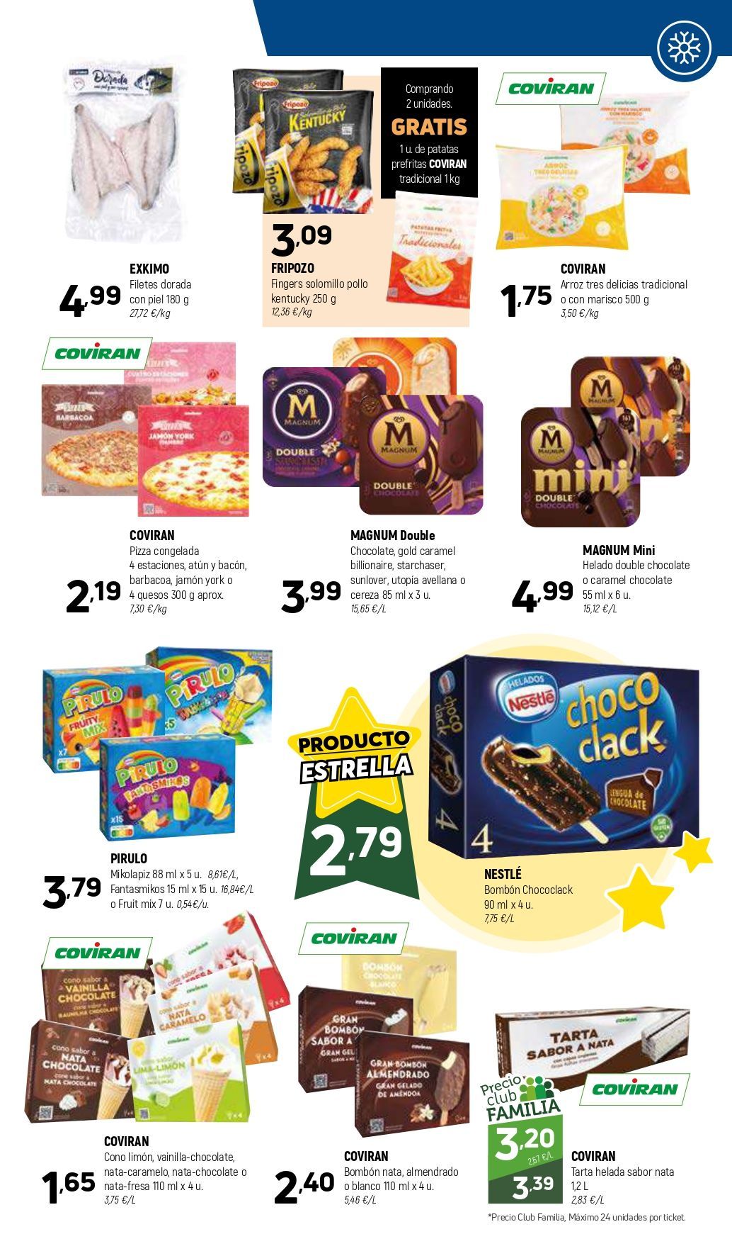 Hay muchos tipos diferentes de comida en este anuncio.