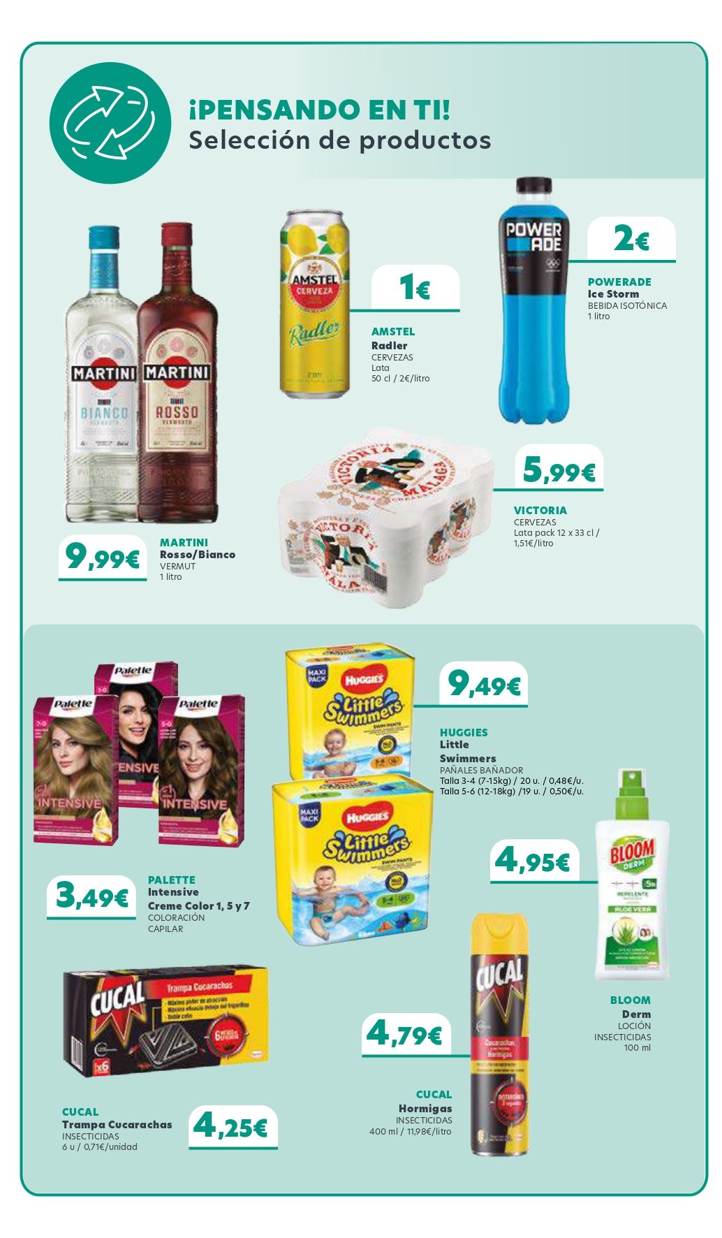 Un volante de una tienda con una variedad de productos.