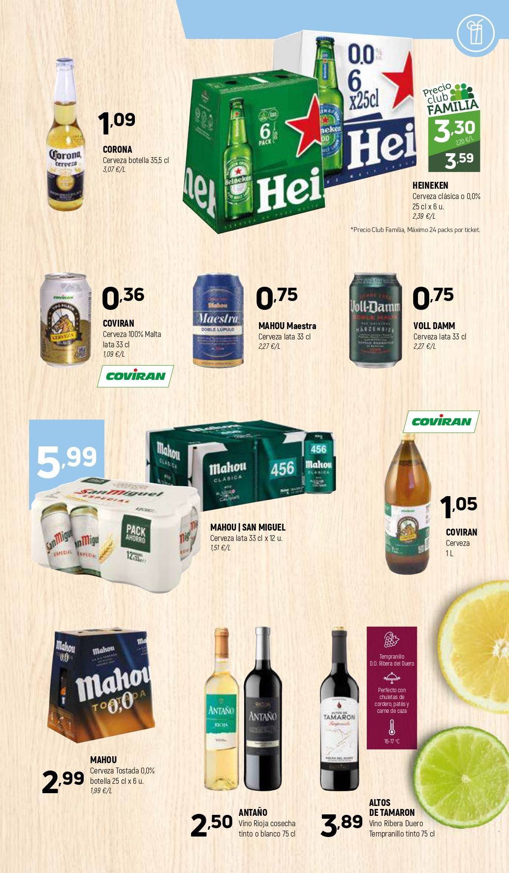 Hay muchos tipos diferentes de alcohol en este anuncio.