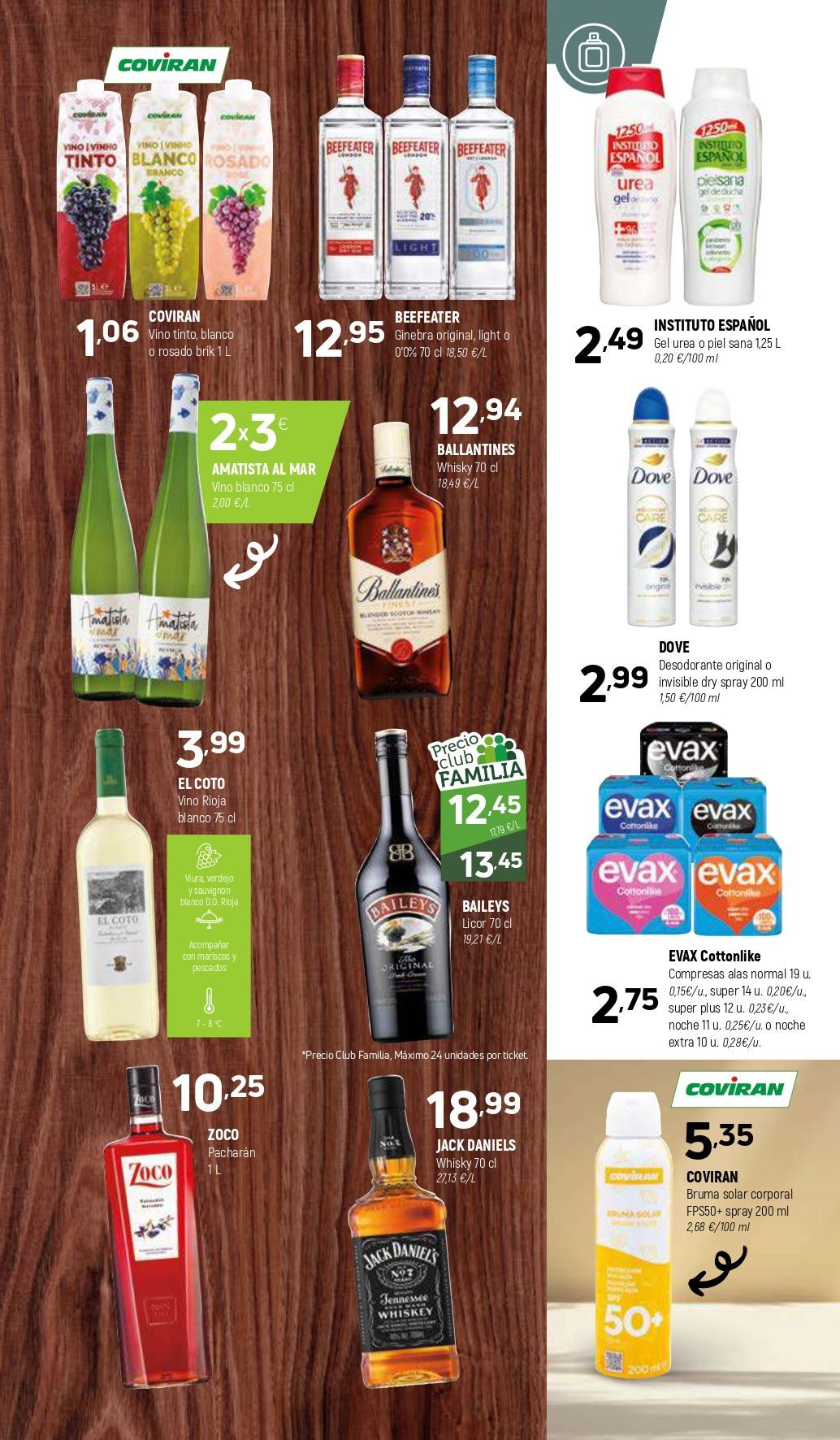 Hay muchos tipos diferentes de alcohol en este anuncio.