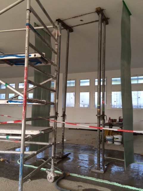 Baugerüst im Innenbereich