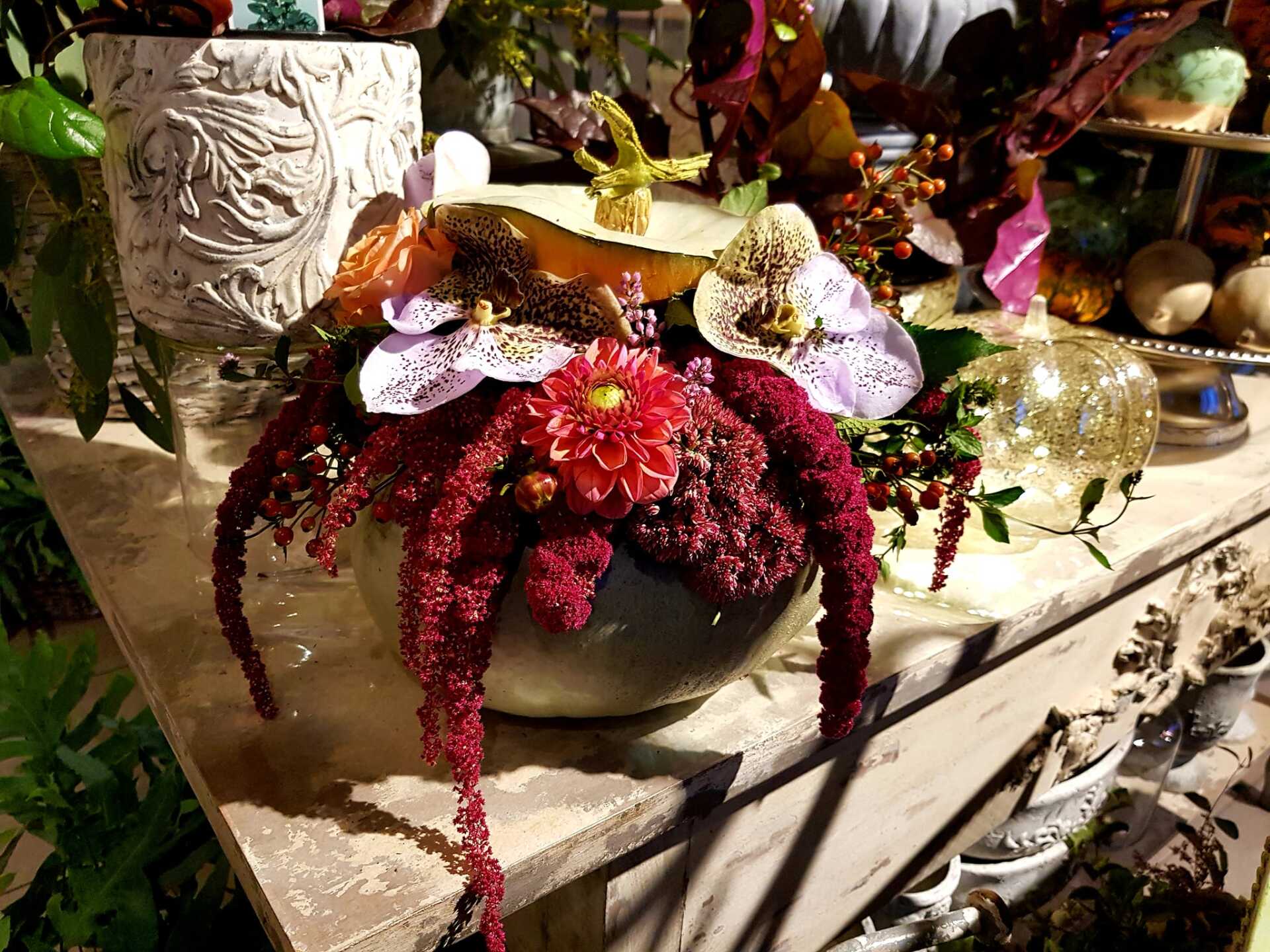 Bouquet rouge exotique