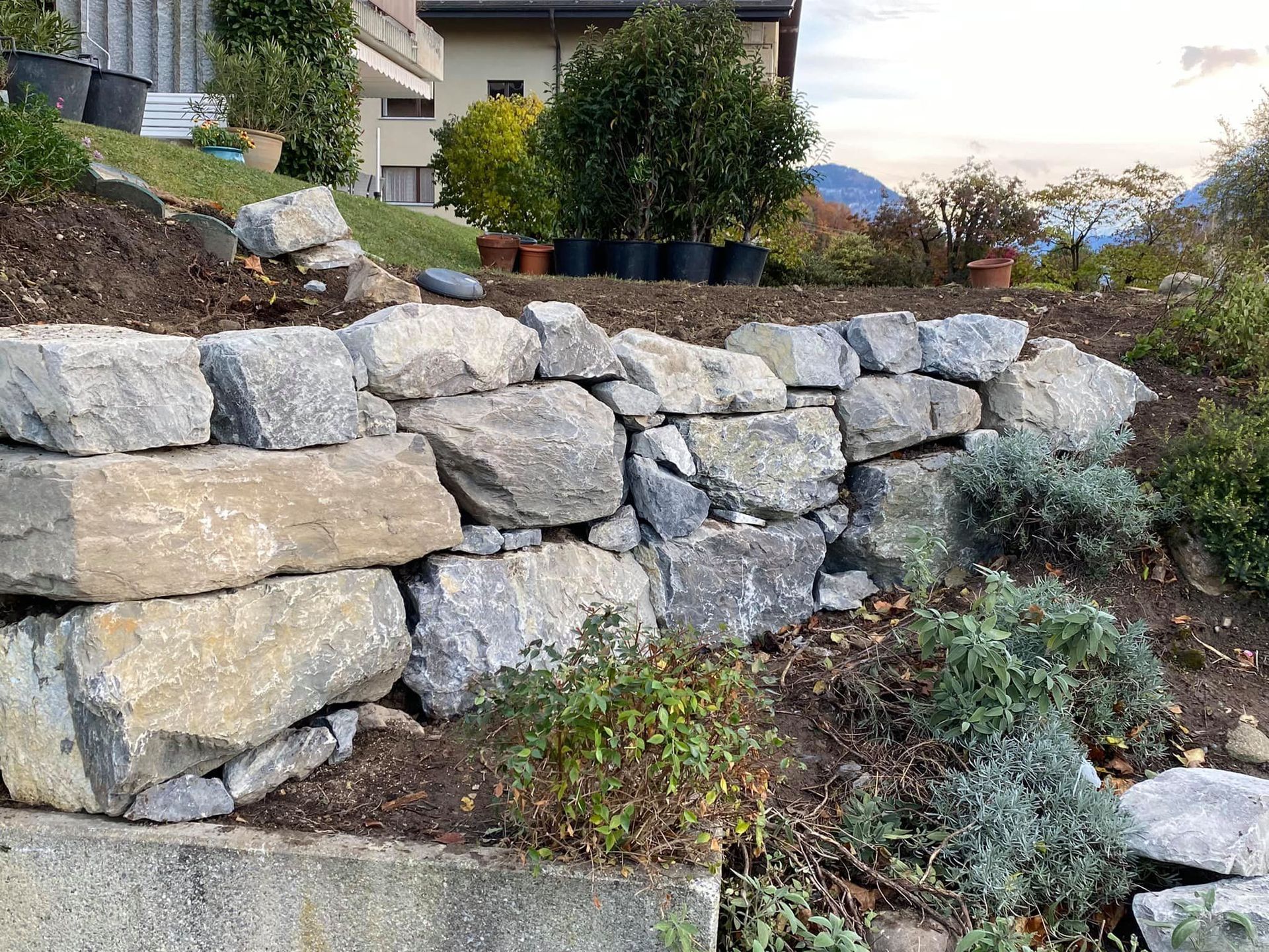 Jardibois - restauration muret en pierre