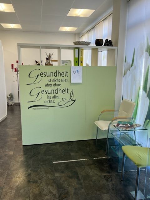 Empfangsraum, Physiotherapie und manuelle Lymphdrainage Anna Bucher