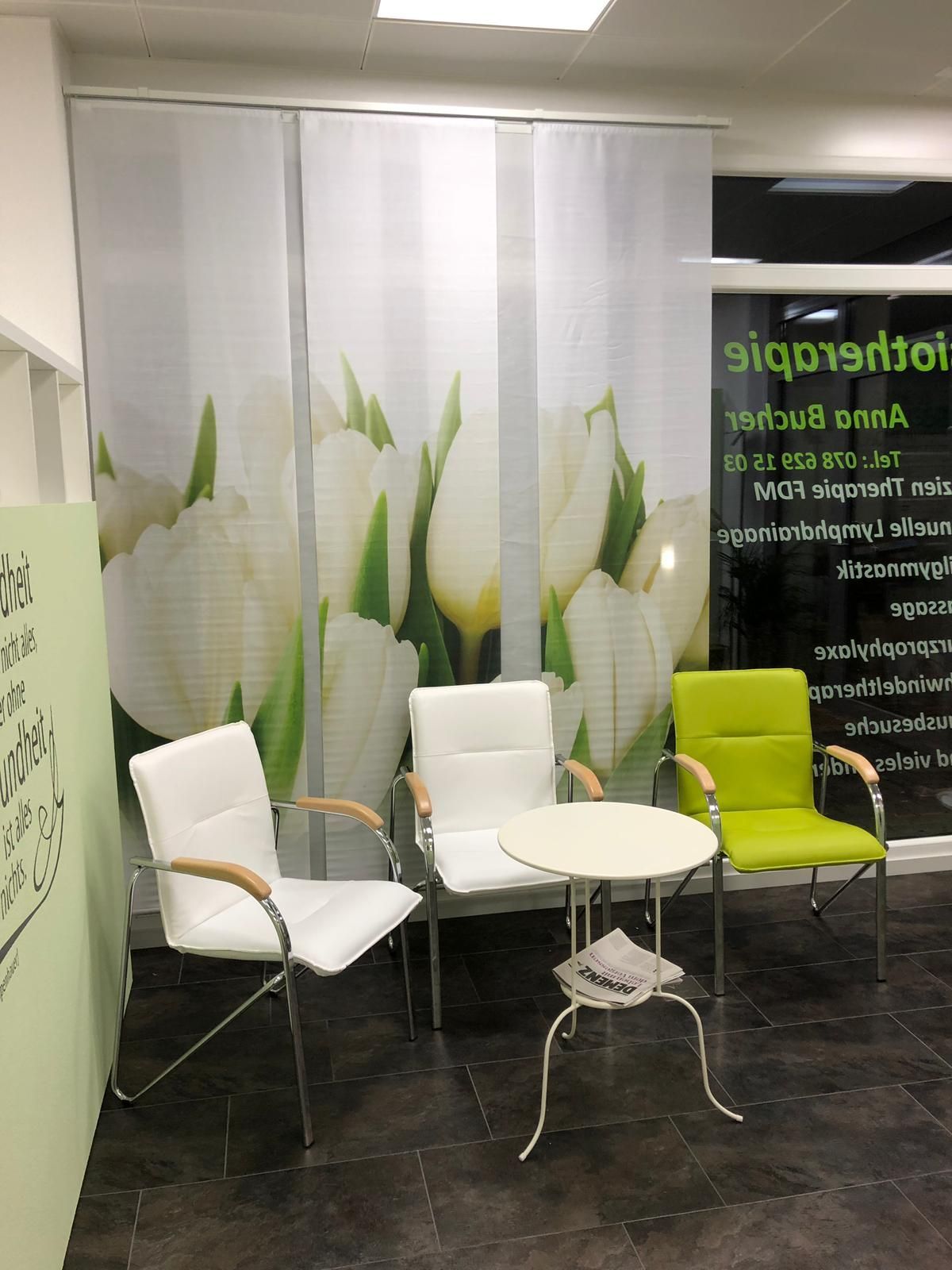 Empfang, Physiotherapie und manuelle Lymphdrainage Anna Bucher