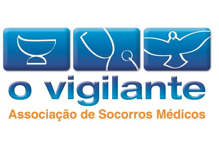 Logo: Blue squares with medical symbols, text 
