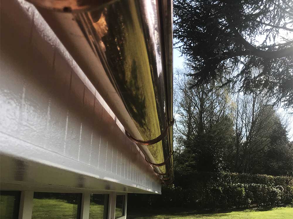 Gouttière en cuivre