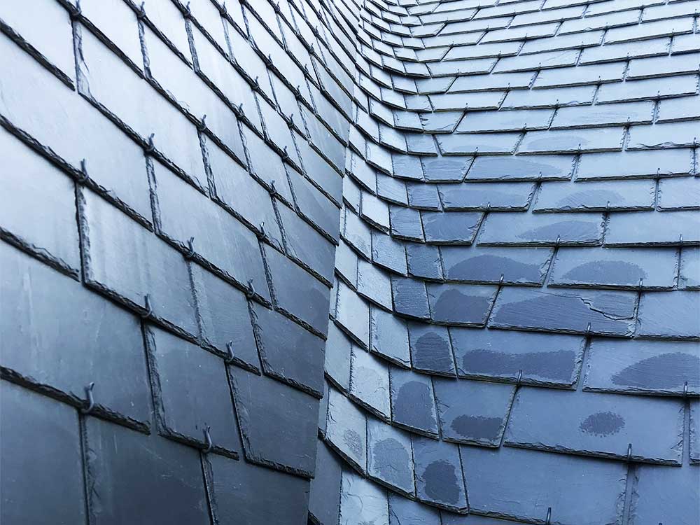 Noue ronde ardoise naturelle – 1 tranchi