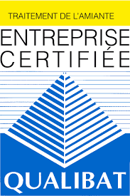 Logo certification traitement de l'amiante Qualibat