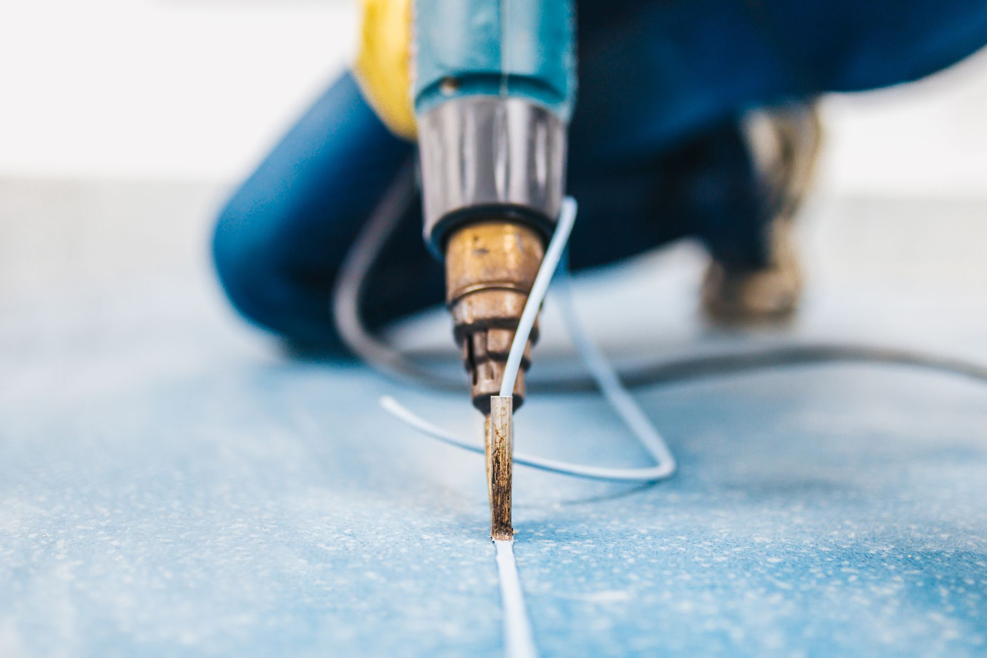 Zoom sur une soudure en PVC