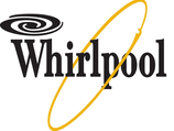 Um logotipo de redemoinho com um círculo amarelo ao redor em um fundo branco.