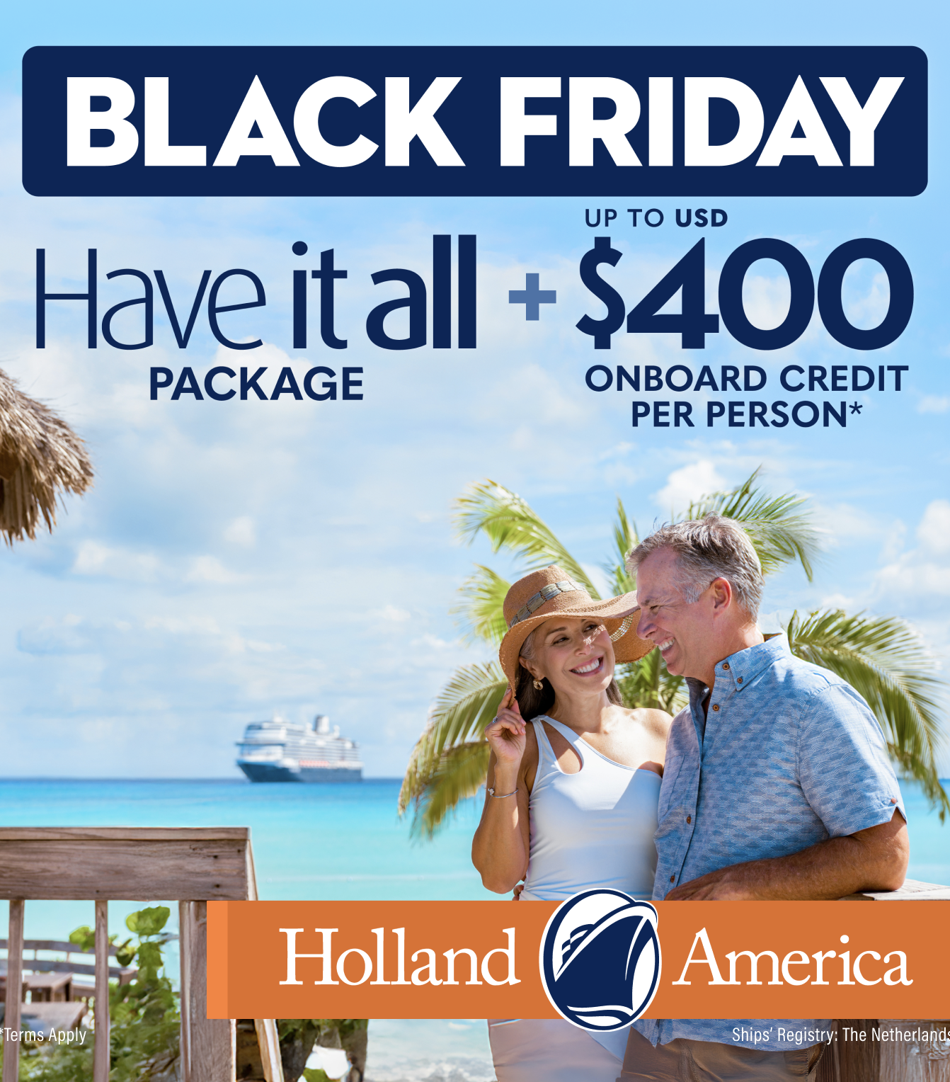 Holland America Line, Black Friday, Black Friday Cruise Deal, Black Friday Sale