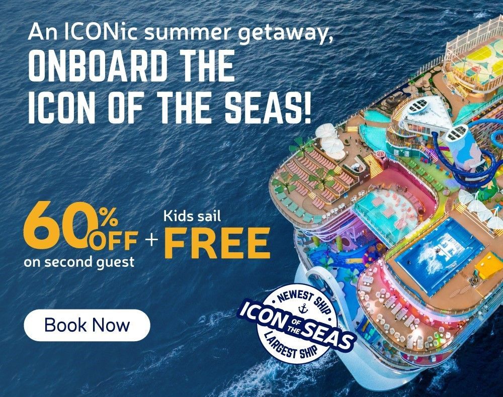 Icon of the Seas, offer, kids sail free, largest ship, entertainment, Royal Caribbean