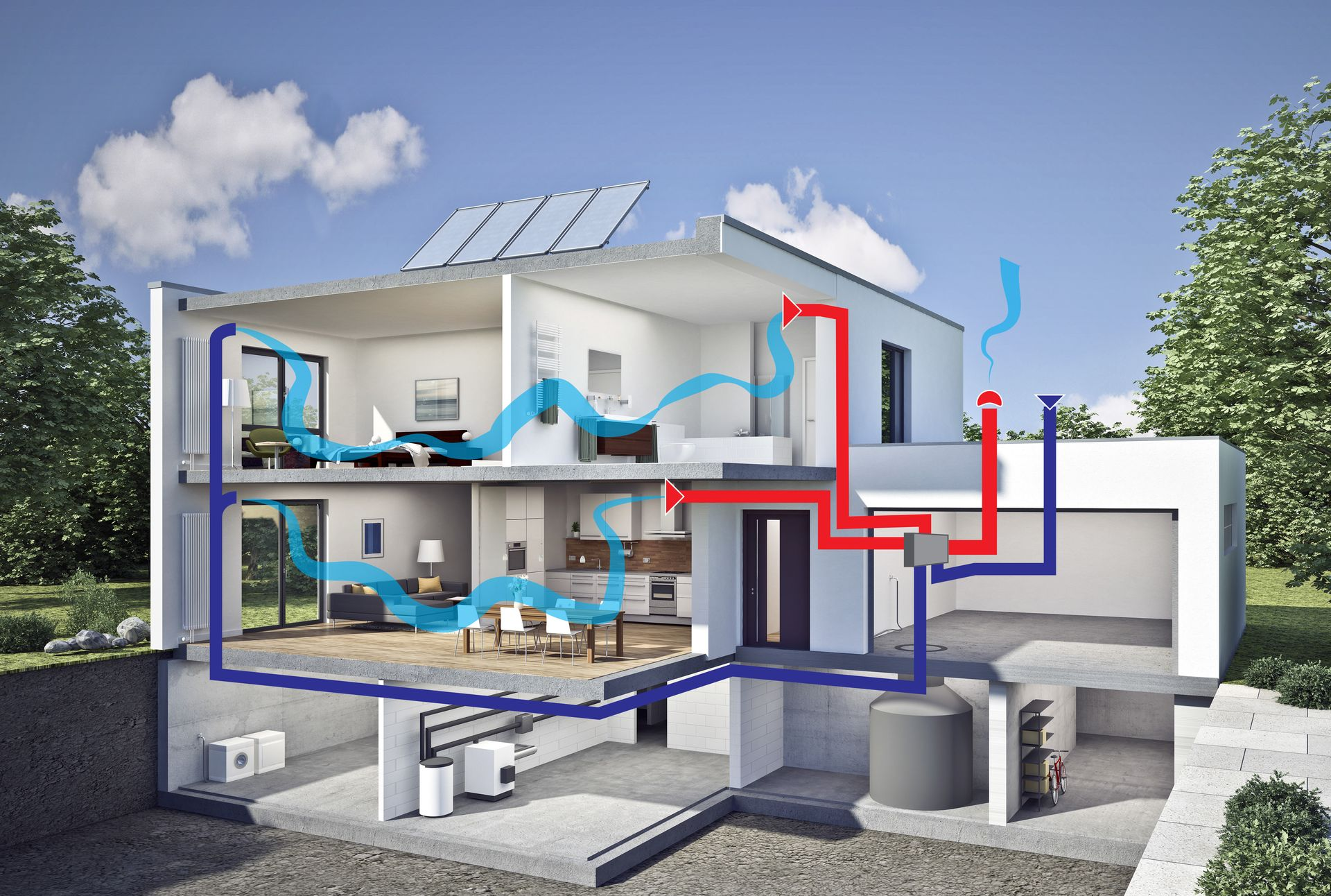 Un artisan avec des gants bleus et blancs