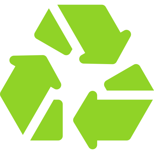 Icône symbole du recyclage de la page à propos