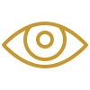 Un icono de un ojo con un círculo en el medio.