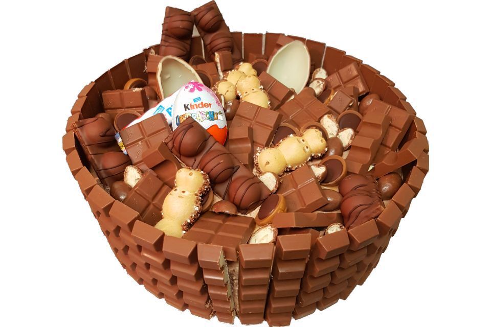 Korb aus Schokolade
