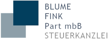 A logo for blume fink part mbb steuerkanzlei