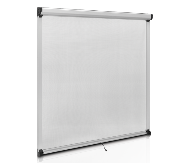 Una pizarra blanca con una pantalla de proyector adjunta.