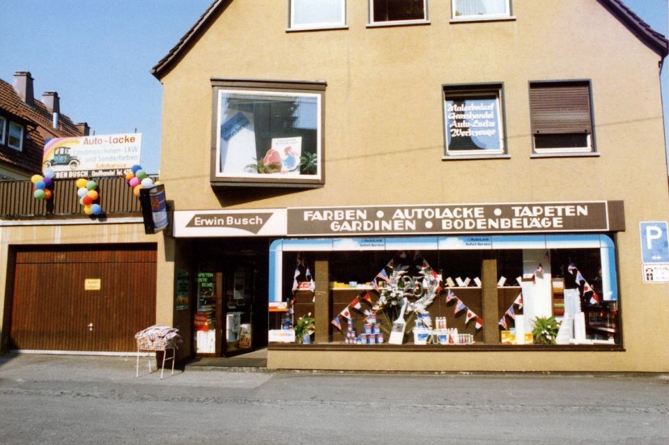 Sicht auf Studio und Kassenbereich der Farbenhandels Busch