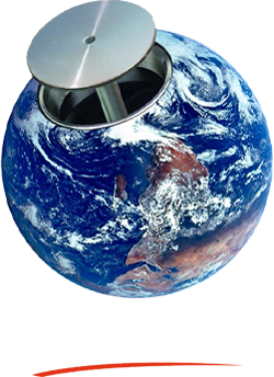 Planète Terre avec une soupape de moteur
